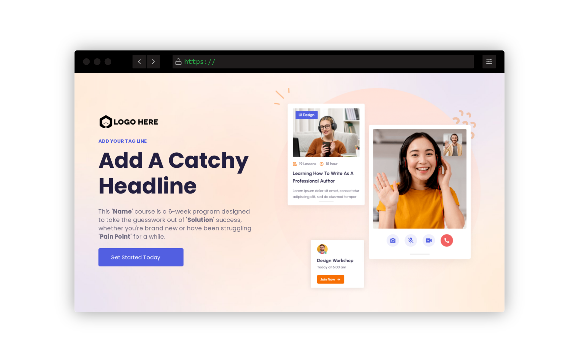 Online course funnel
