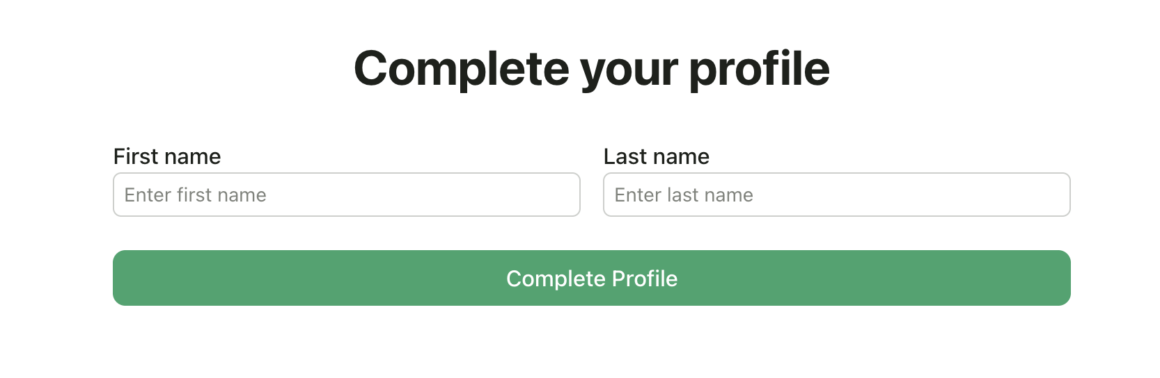 Student profile setup