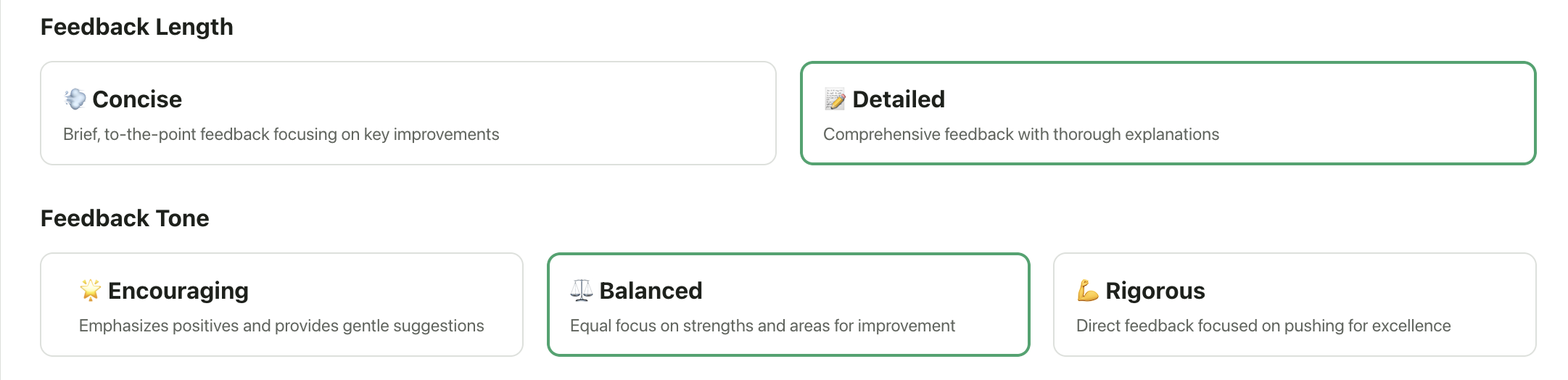 Screenshot showing form for rubric