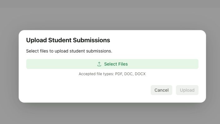 Screenshot showing student submissions in a folder