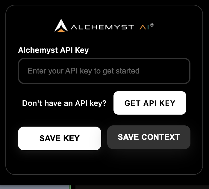 Screenshot showing save context button on chrome extension