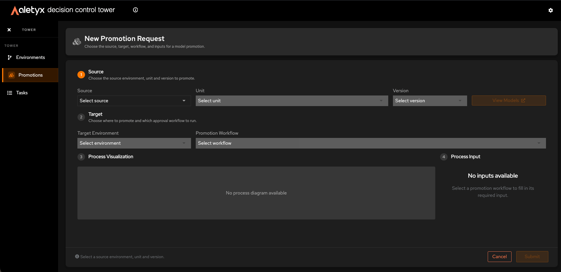New Promotion Request form