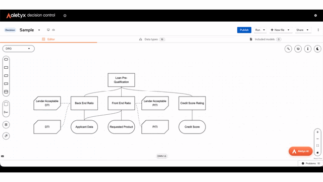 The AI Assistant proposing a model change