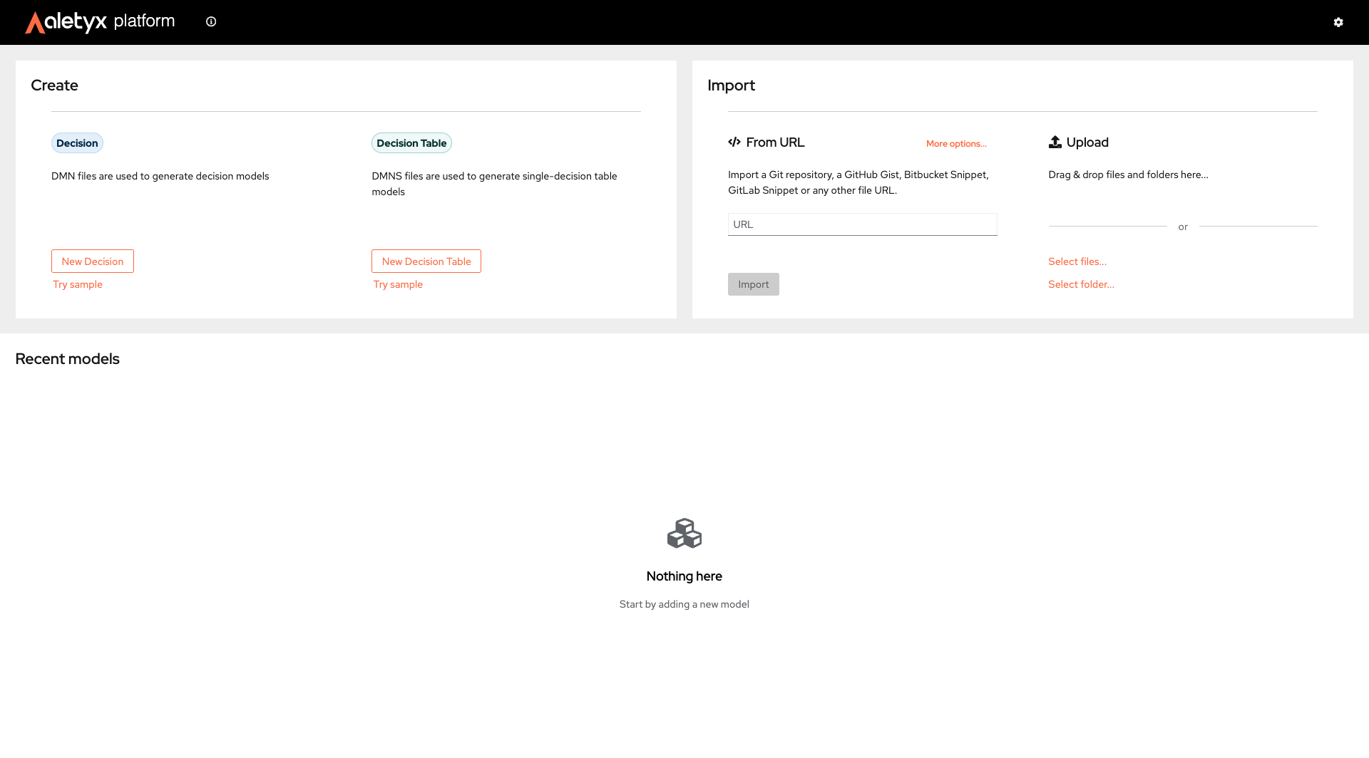 Authoring home page