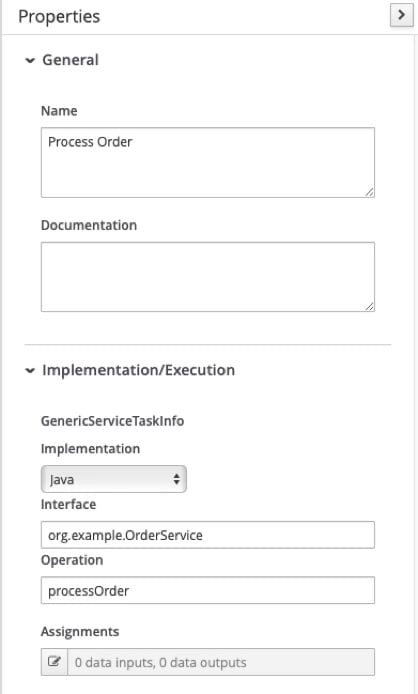 Service Task Properties