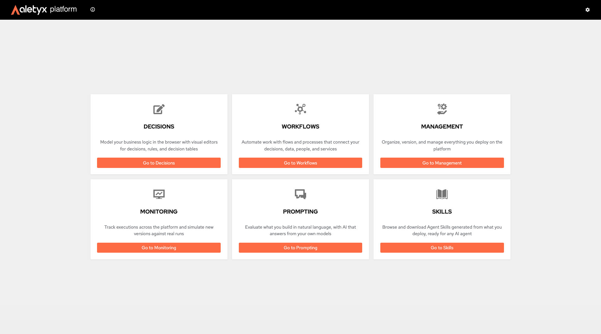 Home page workspace cards