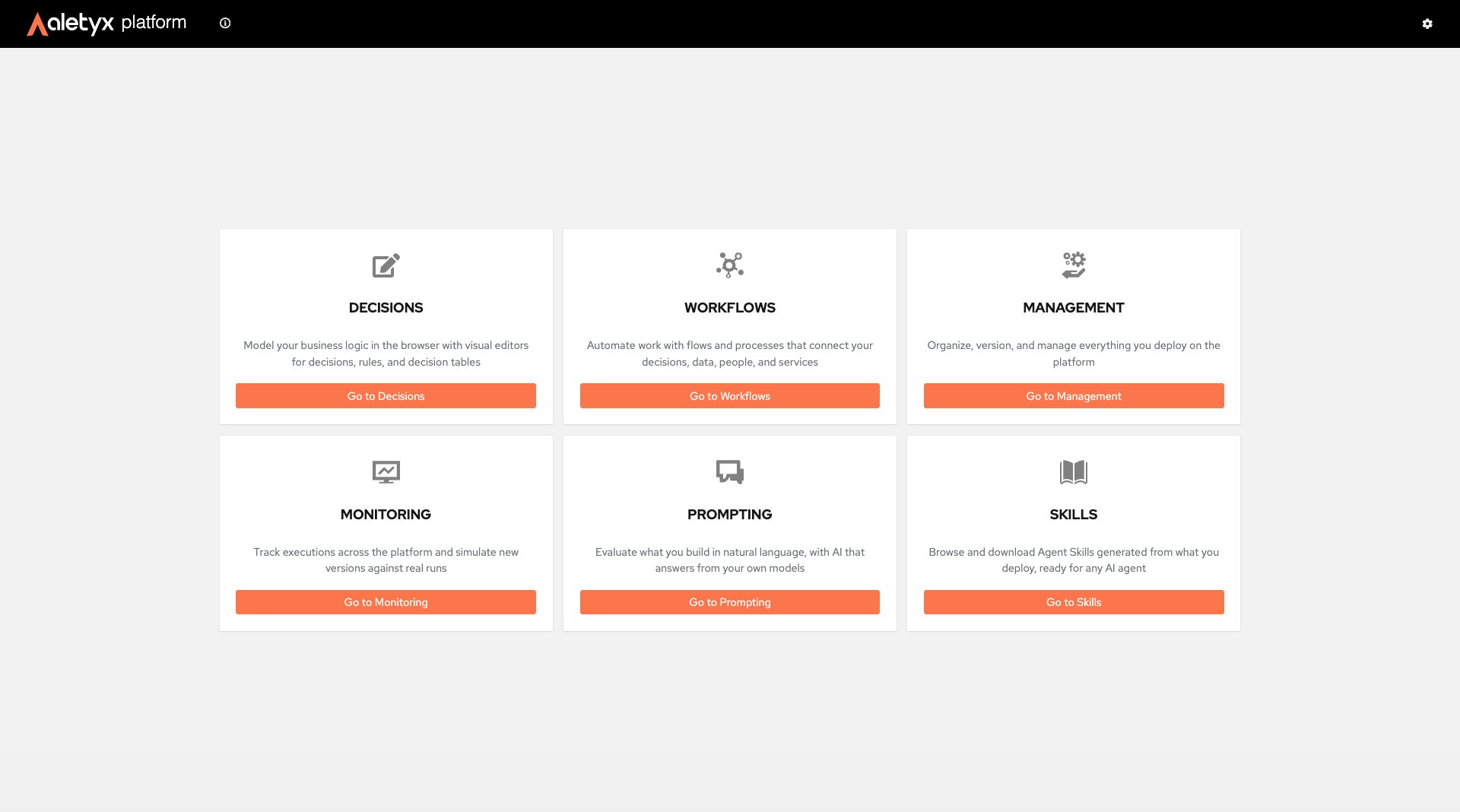 Home page workspace cards
