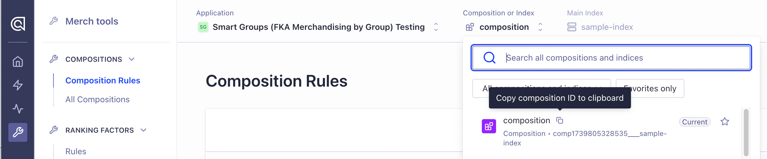 Explain how to get CompositionId