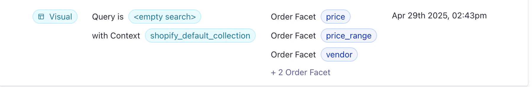 Search page rule in the Algolia dashboard