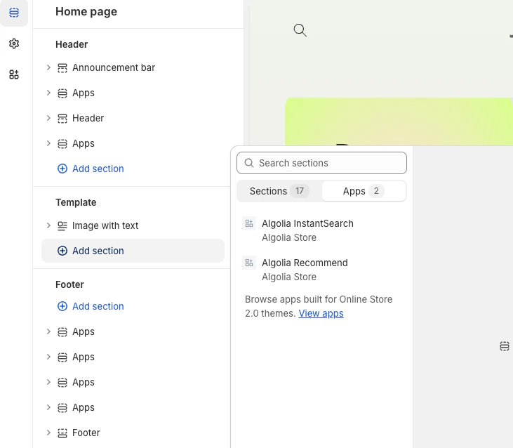 The Algolia Recommend app block
