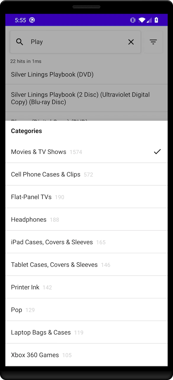 Search compose filters