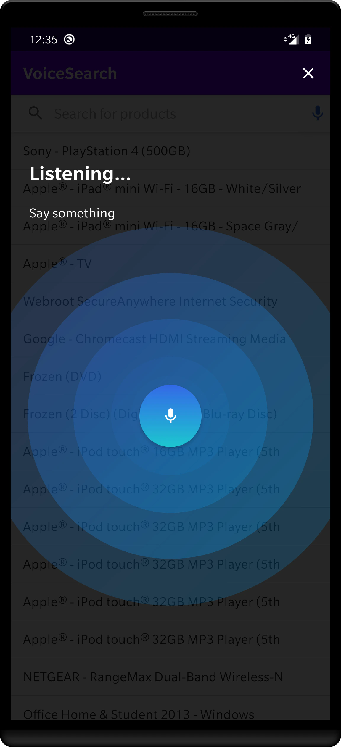 Simulator voice input
