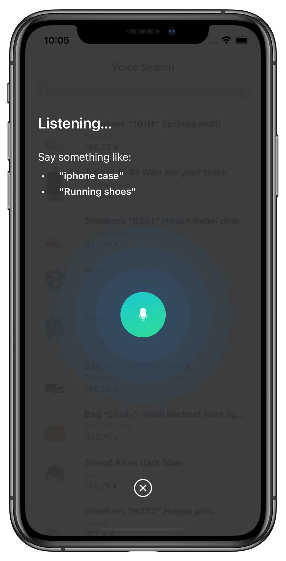 Simulator voice input