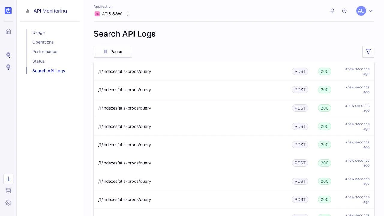 Check the latest operations in the dashboard
