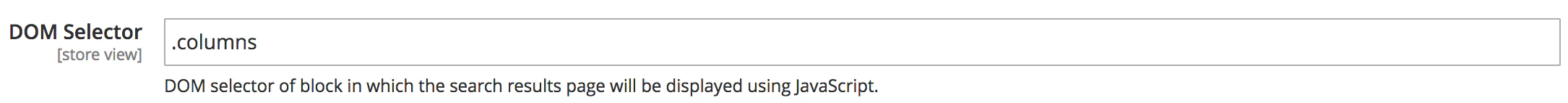 Ensure .columns is chosen as the DOM Selector