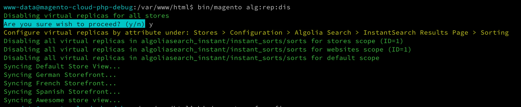 Disable virtual replicas using the CLI