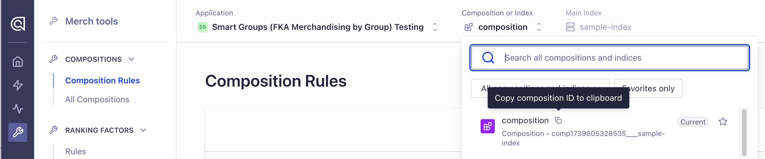 Explain how to get CompositionId