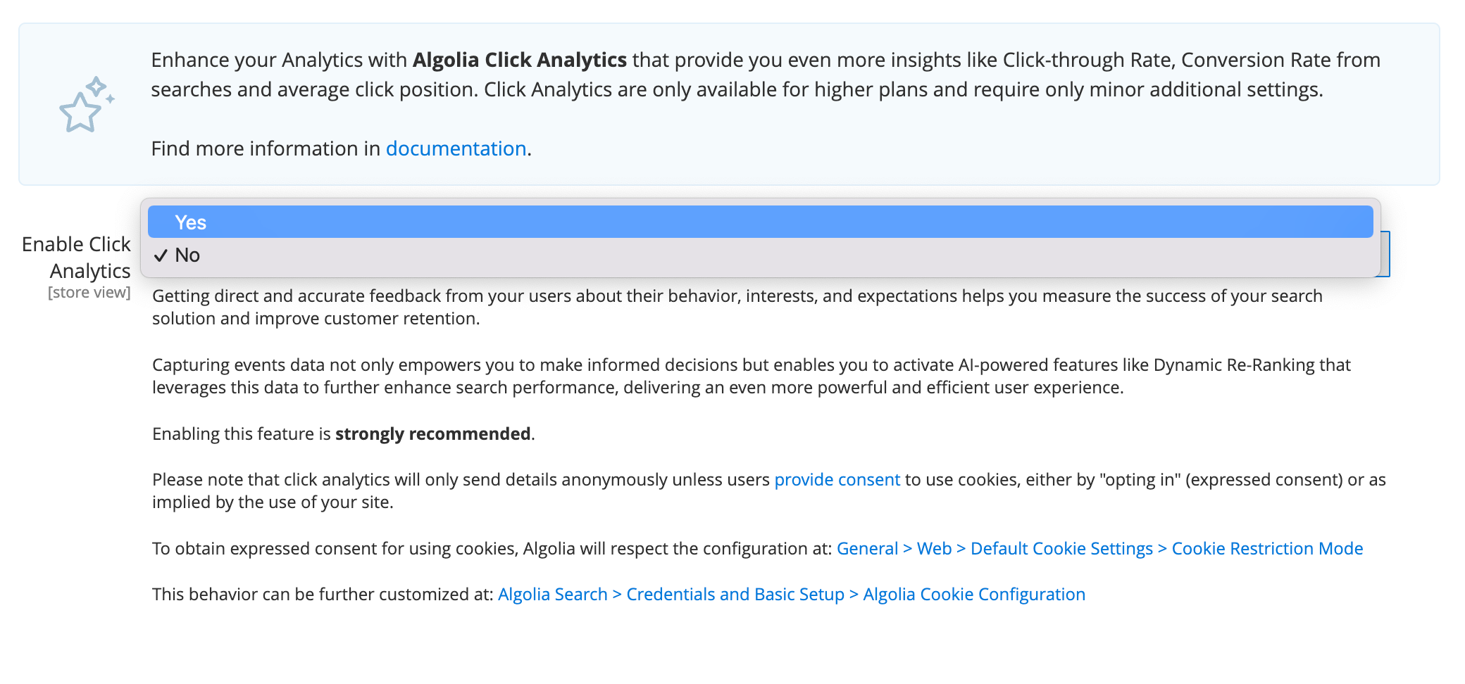 Click and conversion events - Algolia