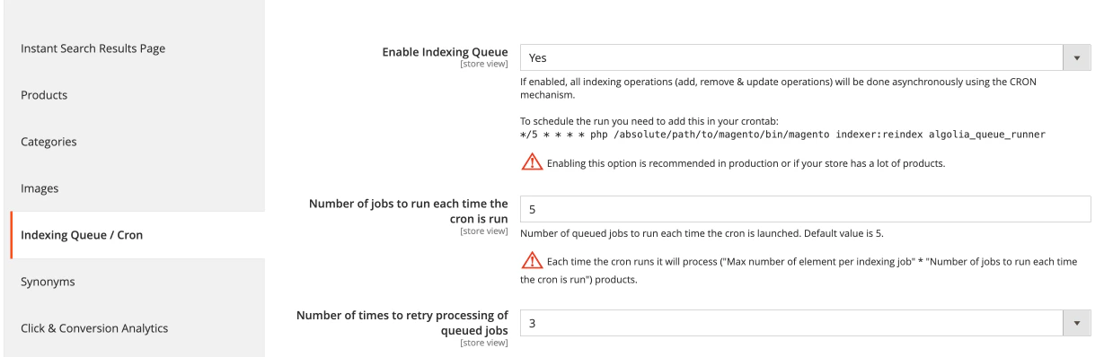 Configure the queue interval and the number of parallel jobs