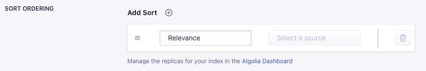 Sort order settings in the BigCommerce app