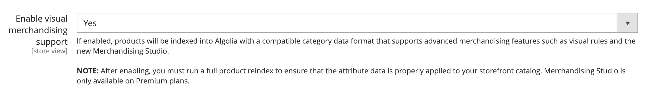 Enable visual merchandising for both Visual Editor rules and Merchandising Studio support