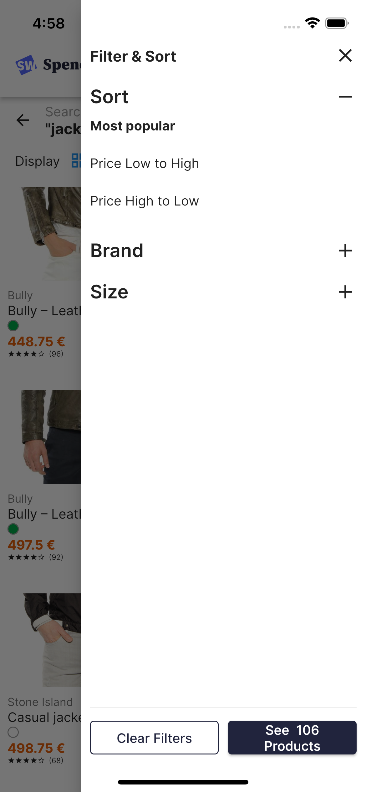 Sort UI components - Algolia