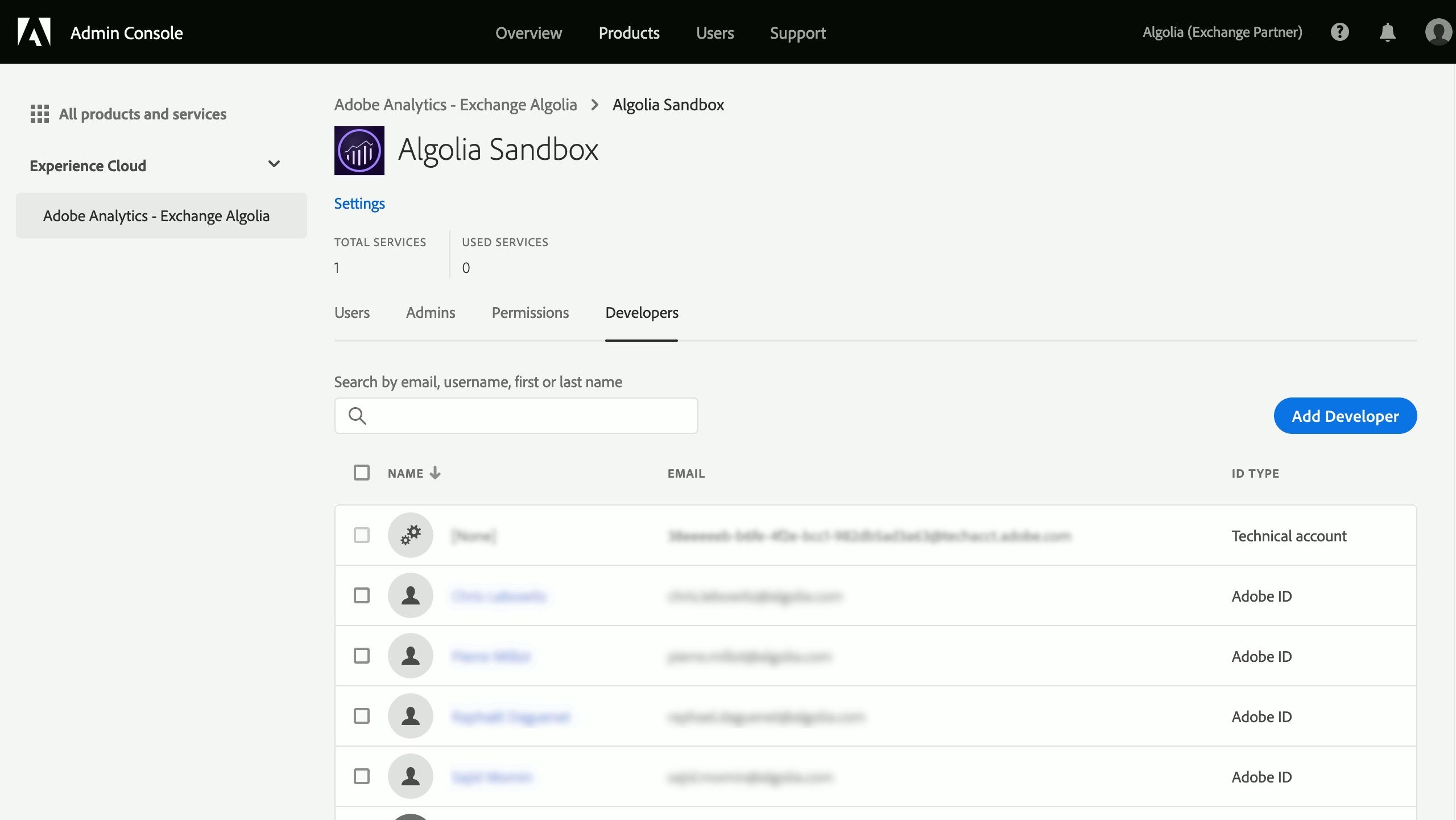 Adobe Admin Console