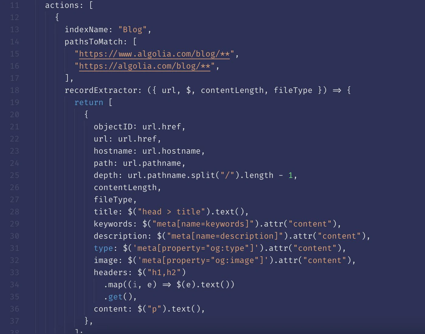 record extractor in Crawler configuration file not collecting author names