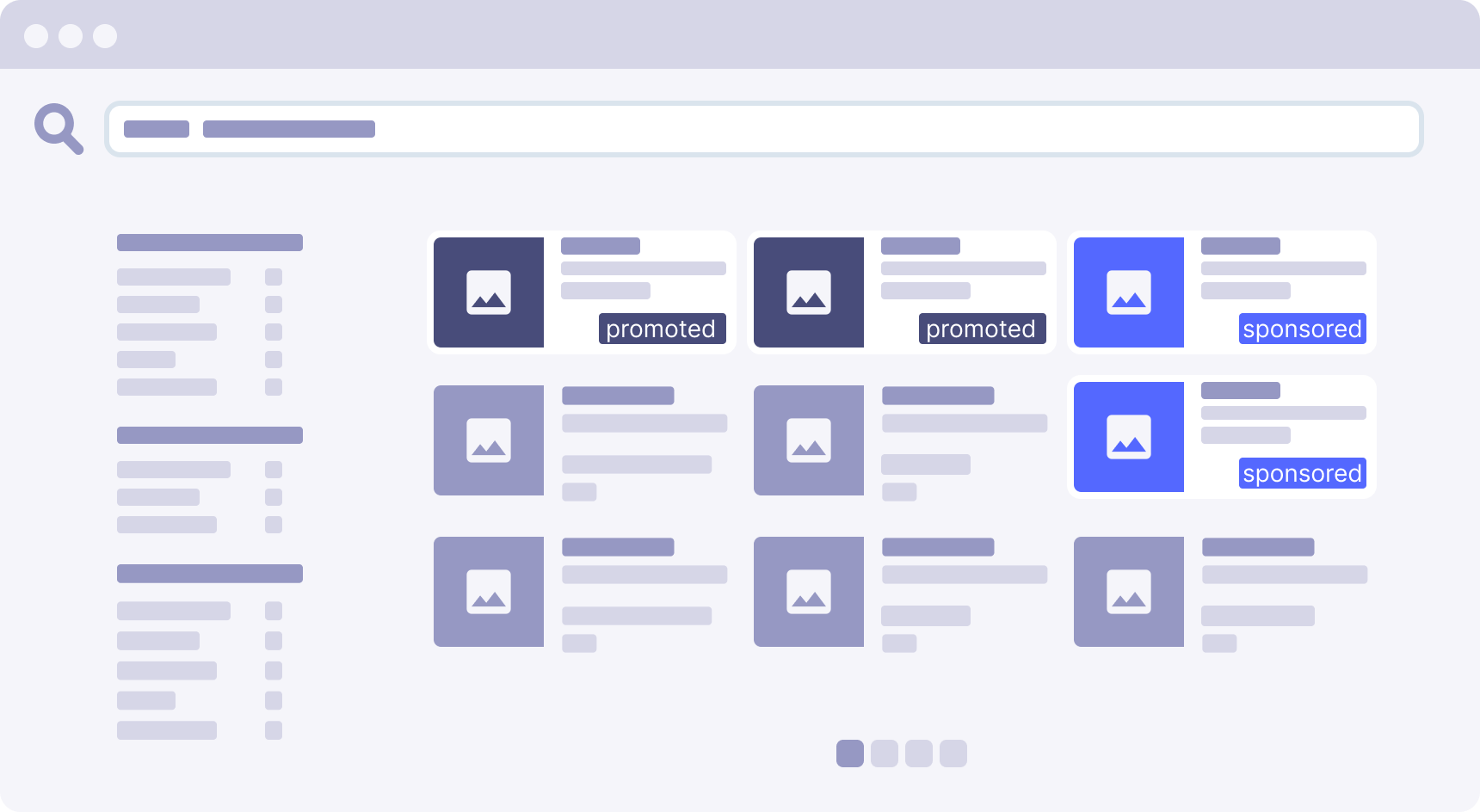 Diagram that shows Smart Groups injected among organic results