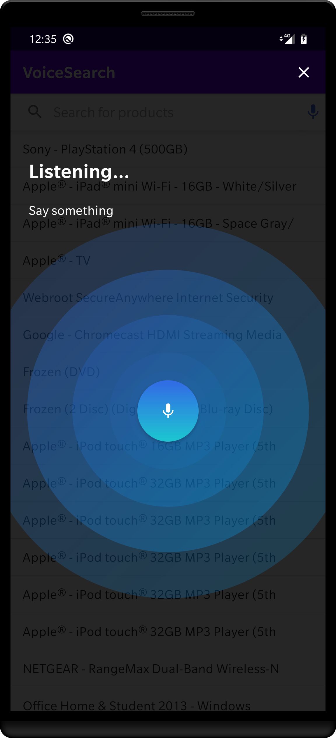 Simulator voice input