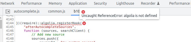 Uncaught ReferenceError