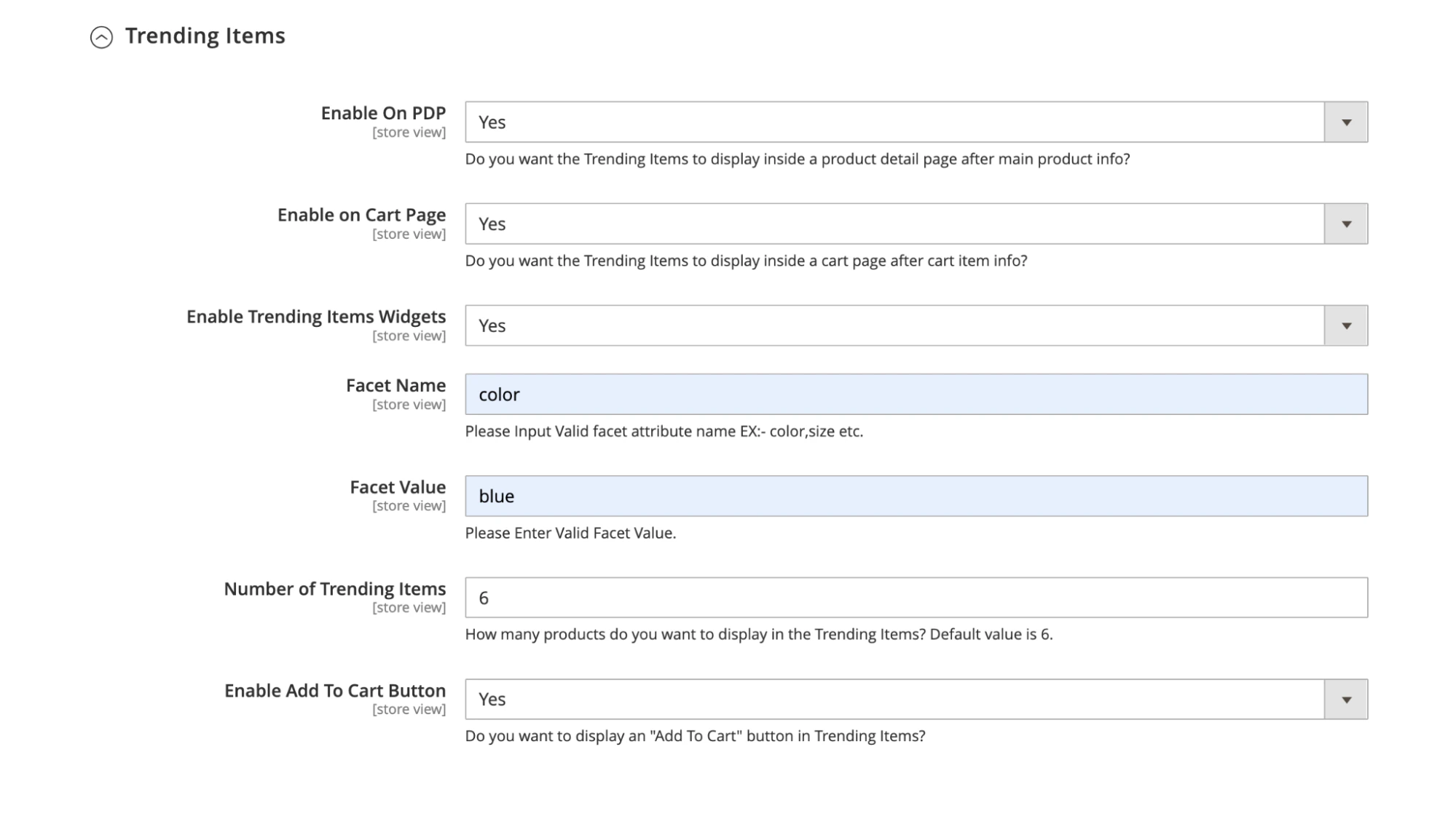 Configure the Trending Items recommendations in the Magento dashboard