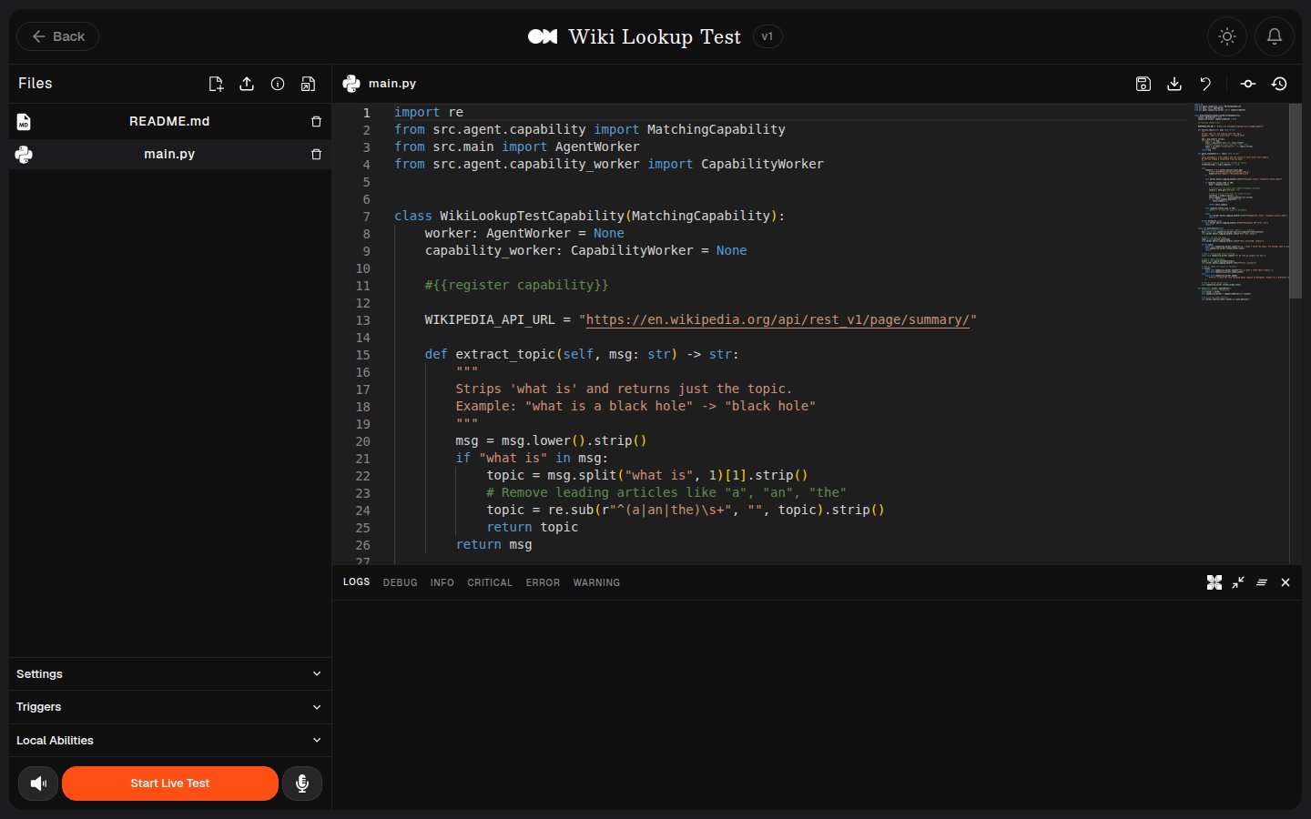 Live Editor for a newly created Ability