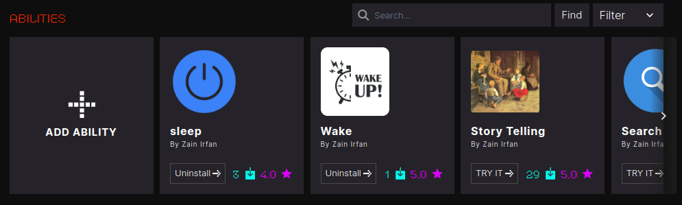 Abilities in Marketplace
