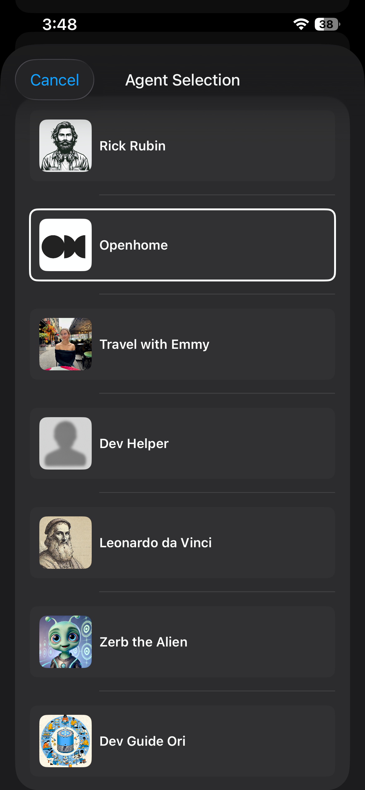 Agents List