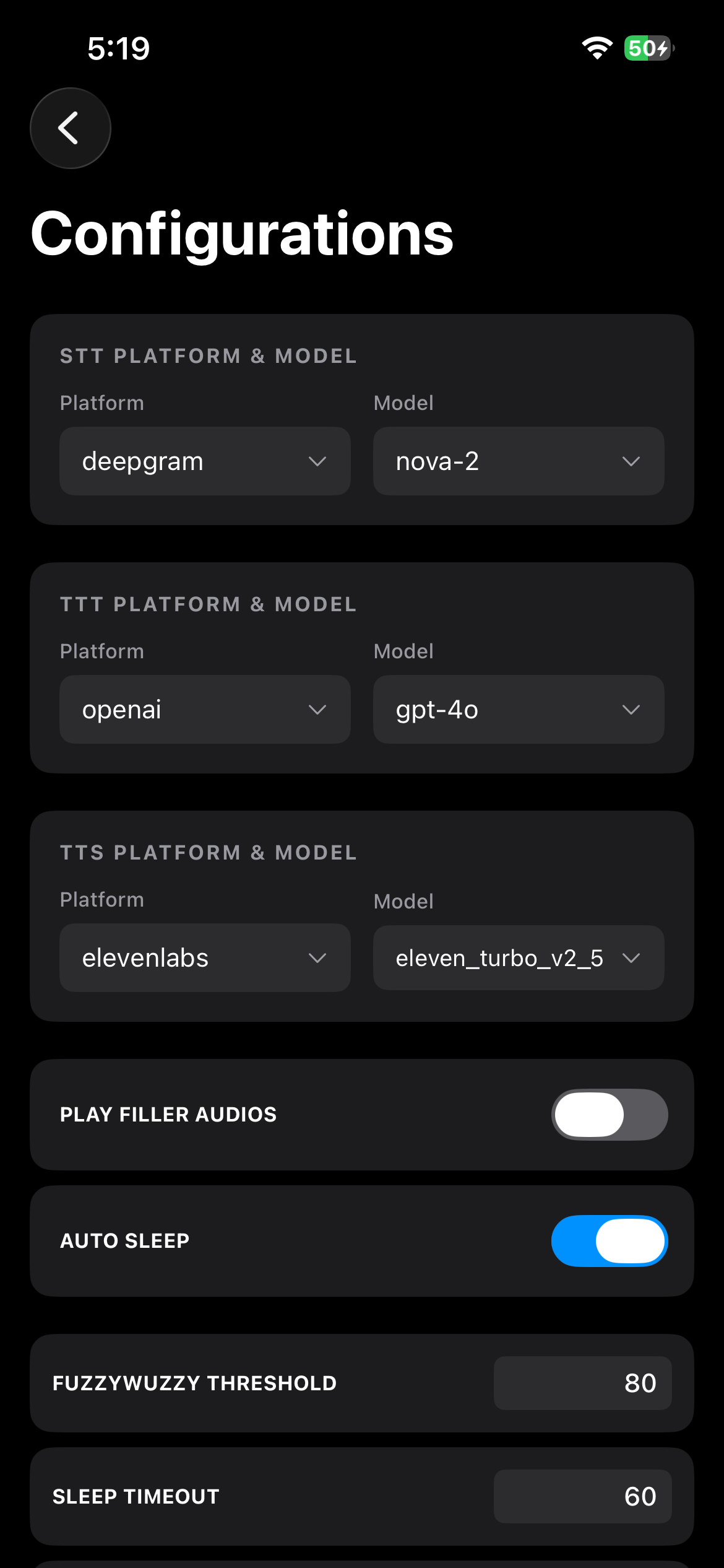 Profile Config