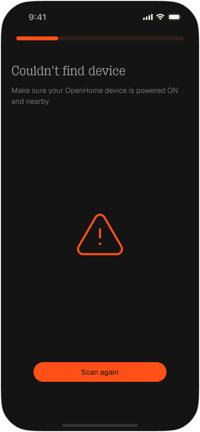 Couldn't find device error state