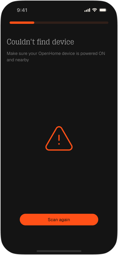 Couldn't find device error state