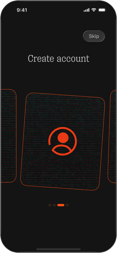 Intro step 3: Create account