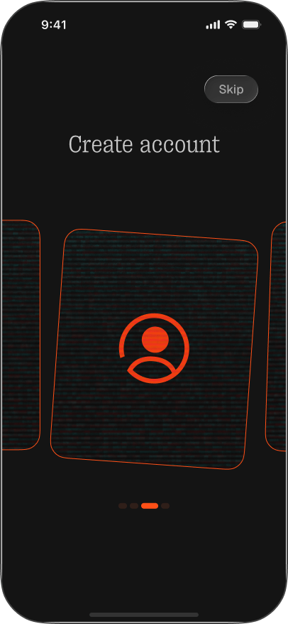 Intro step 3: Create account