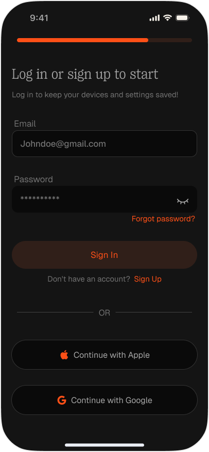 Log in or sign up to start