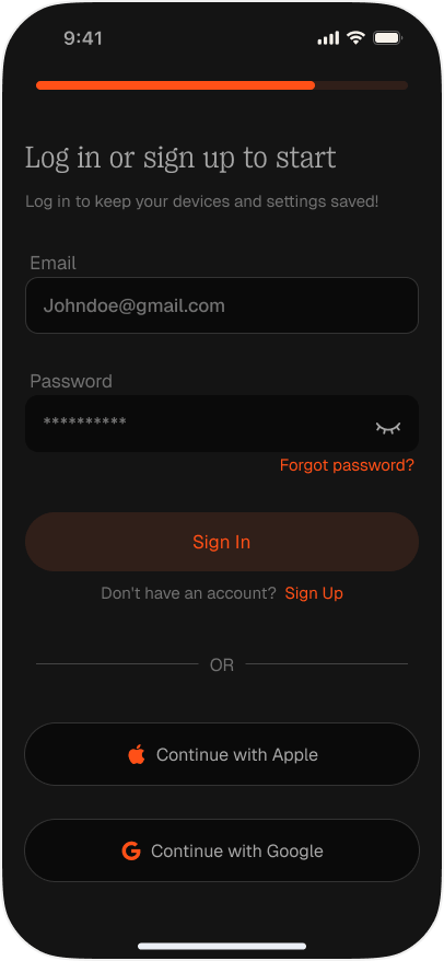 Log in or sign up to start