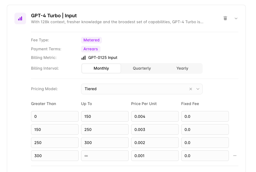 Add Metered Products to Quote