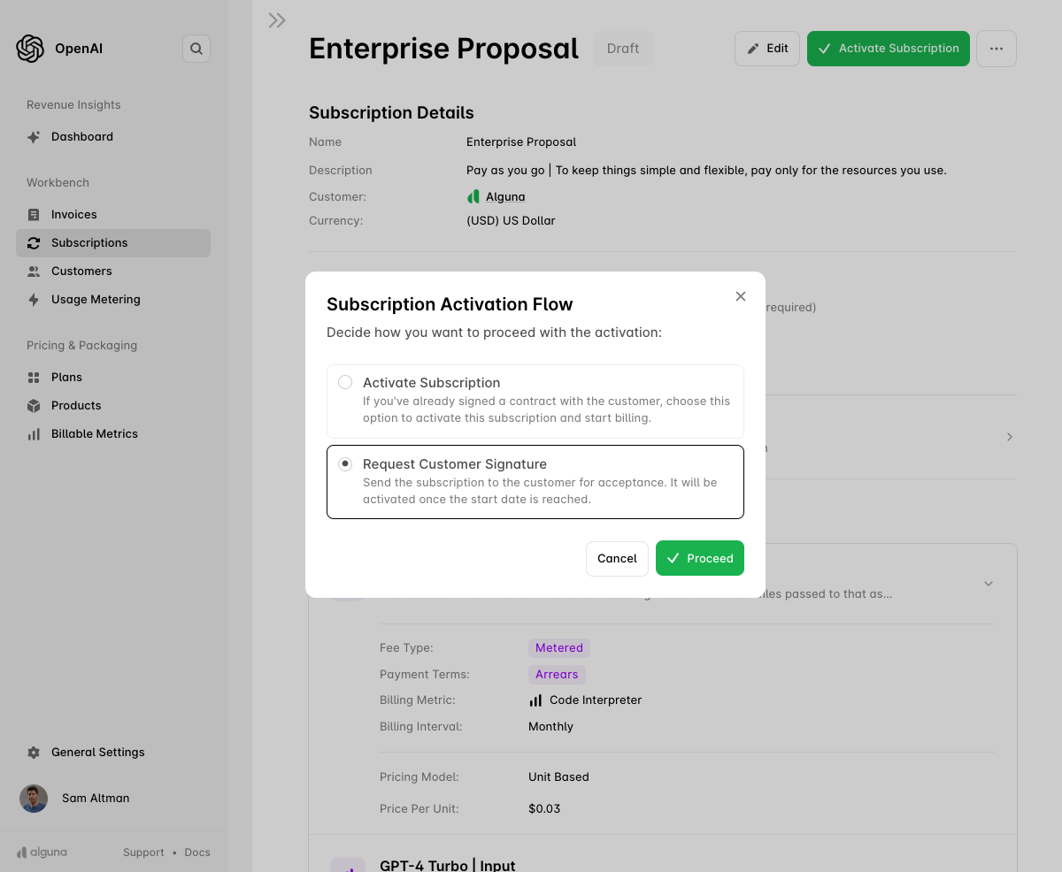 Subscription Activation Flow