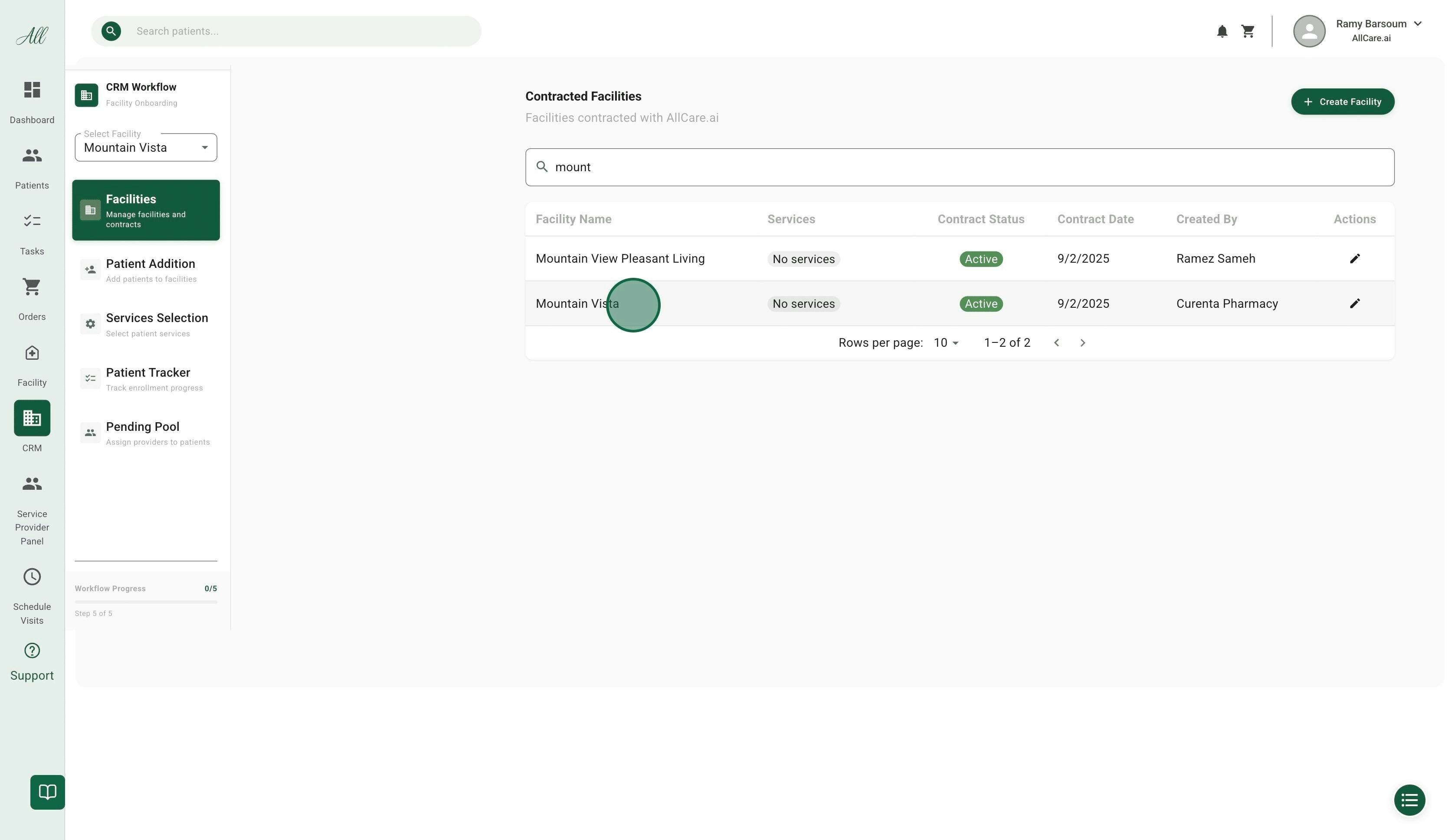 09 Chooseaspecificfacilityfromthelist Jpe