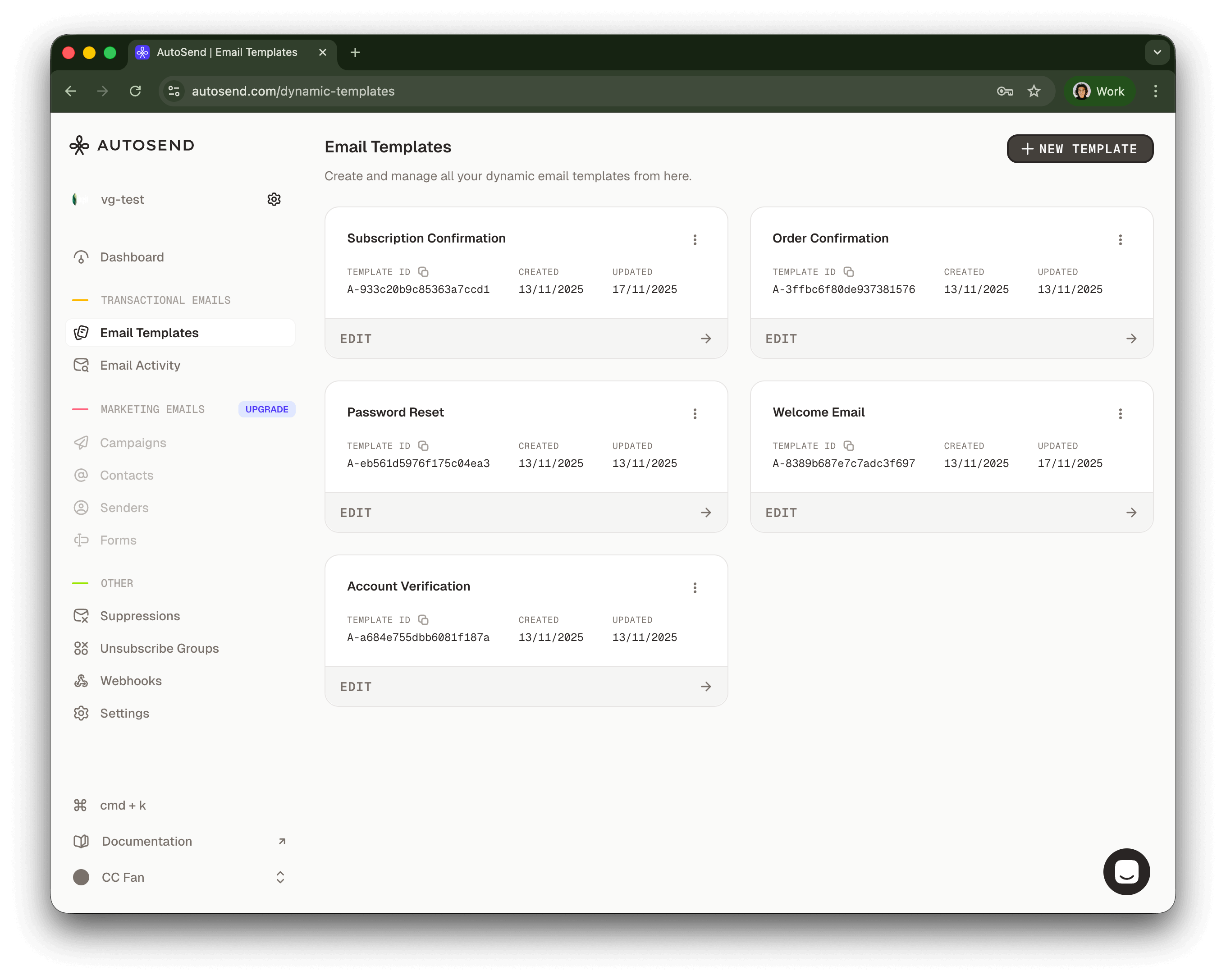Send email via Autosend on vivgrid
