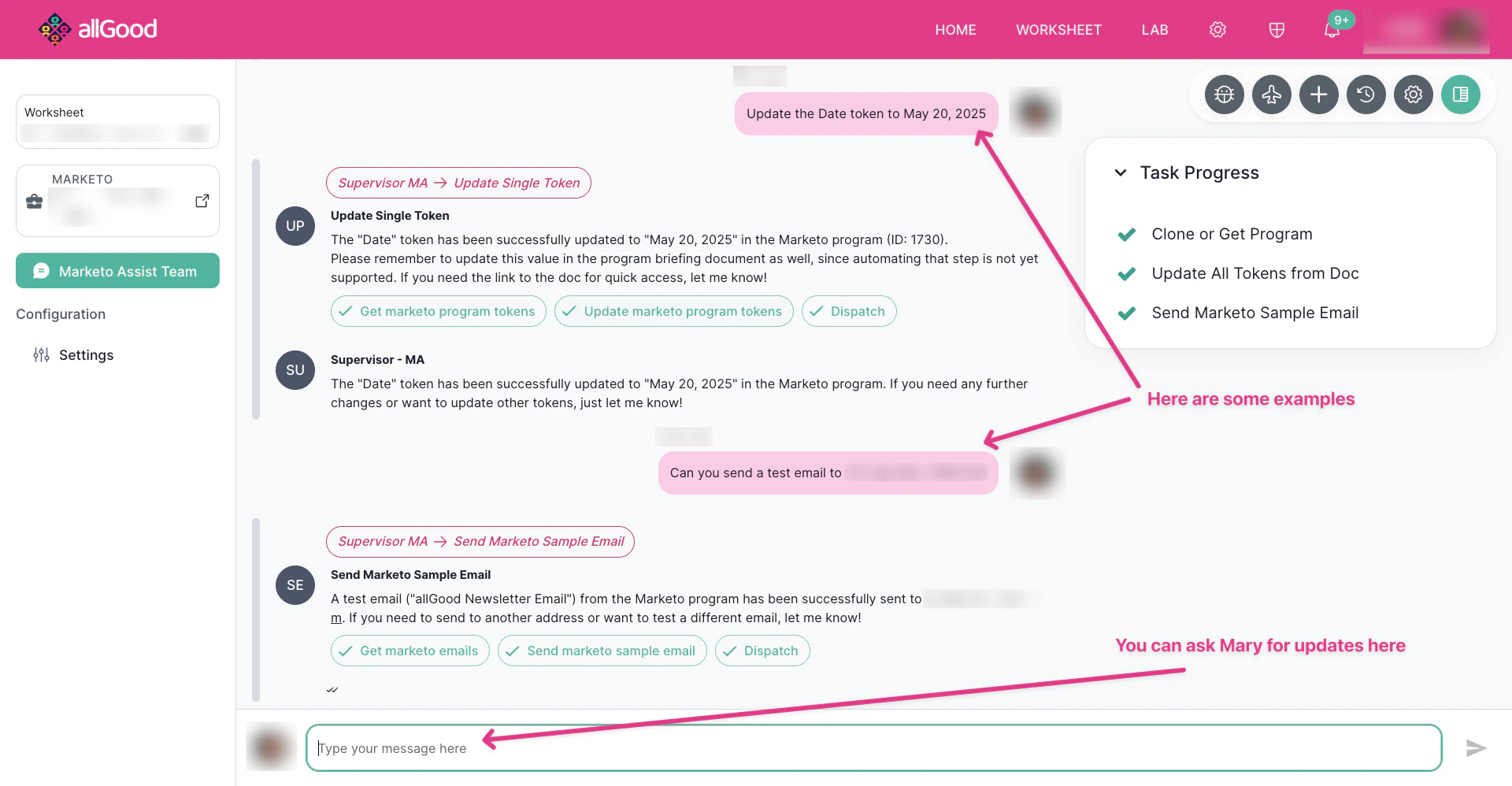 Mary making additional changes as requested by the user.