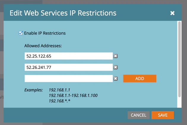 IP Restrictions section with allGood IPs added