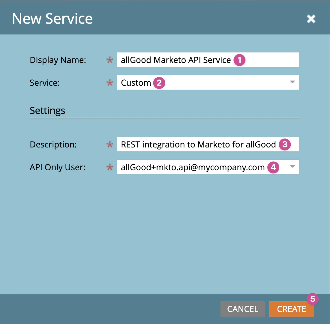 New LaunchPoint form with configuration