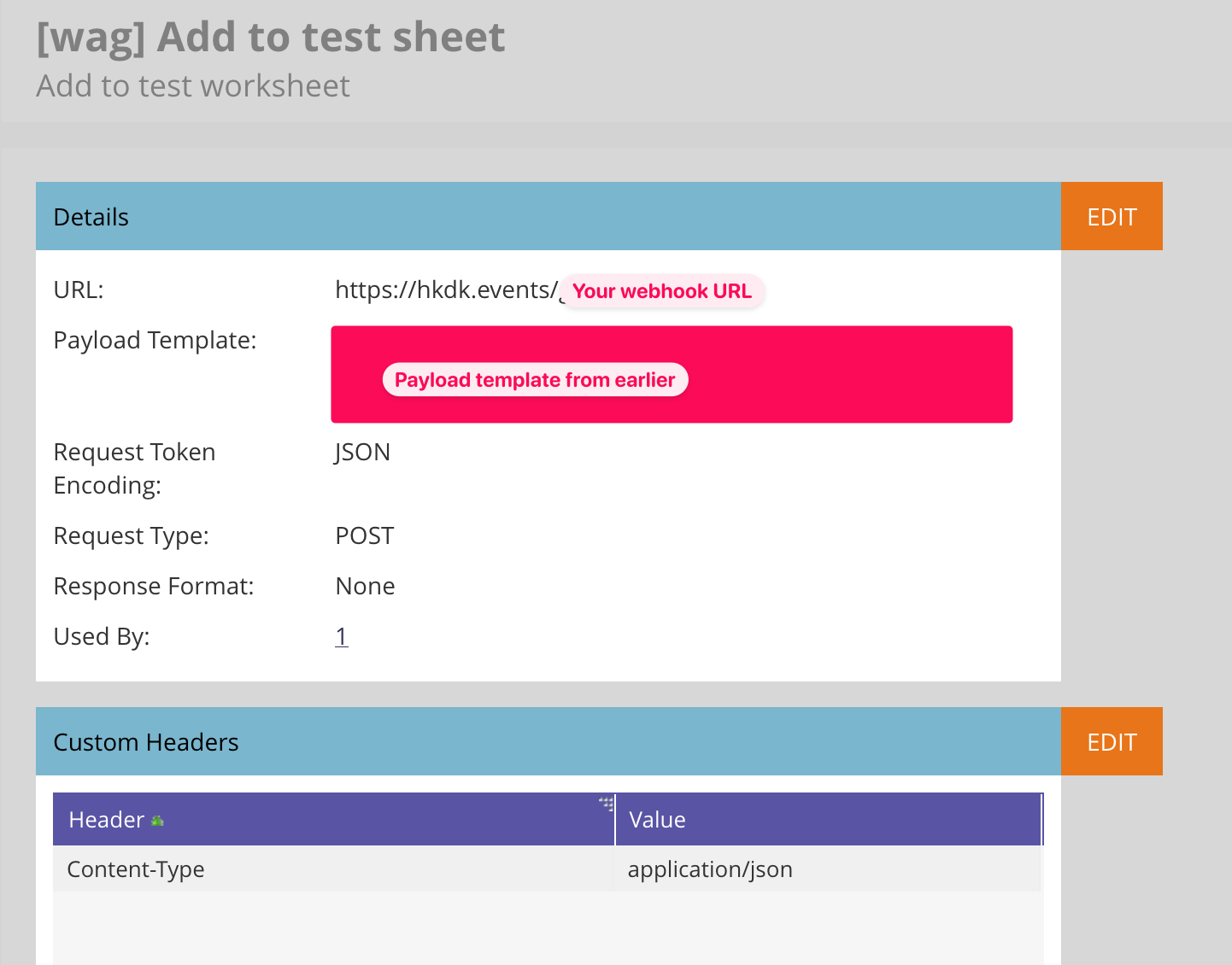 Completed Marketo webhook configuration